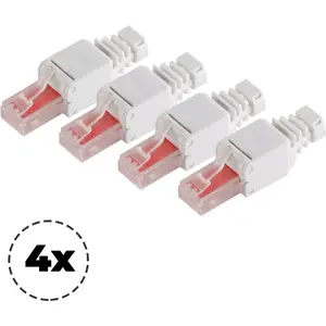 Tīkla spraudnis ShiverPeaks 75011-4 Cat. 6 bez instrumentiem RJ45, 8P8C