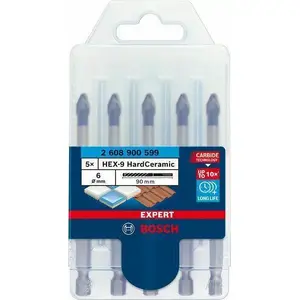 Bosch drill set HEX-9 HC 5-piece roofing bits, 6 mm, model 2608900599