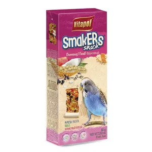 STANDARD Smakers fruit for budgie 2pcs 90g - Vitapol nūjiņas ar augļiem viļņainajiem papagaiļiem.