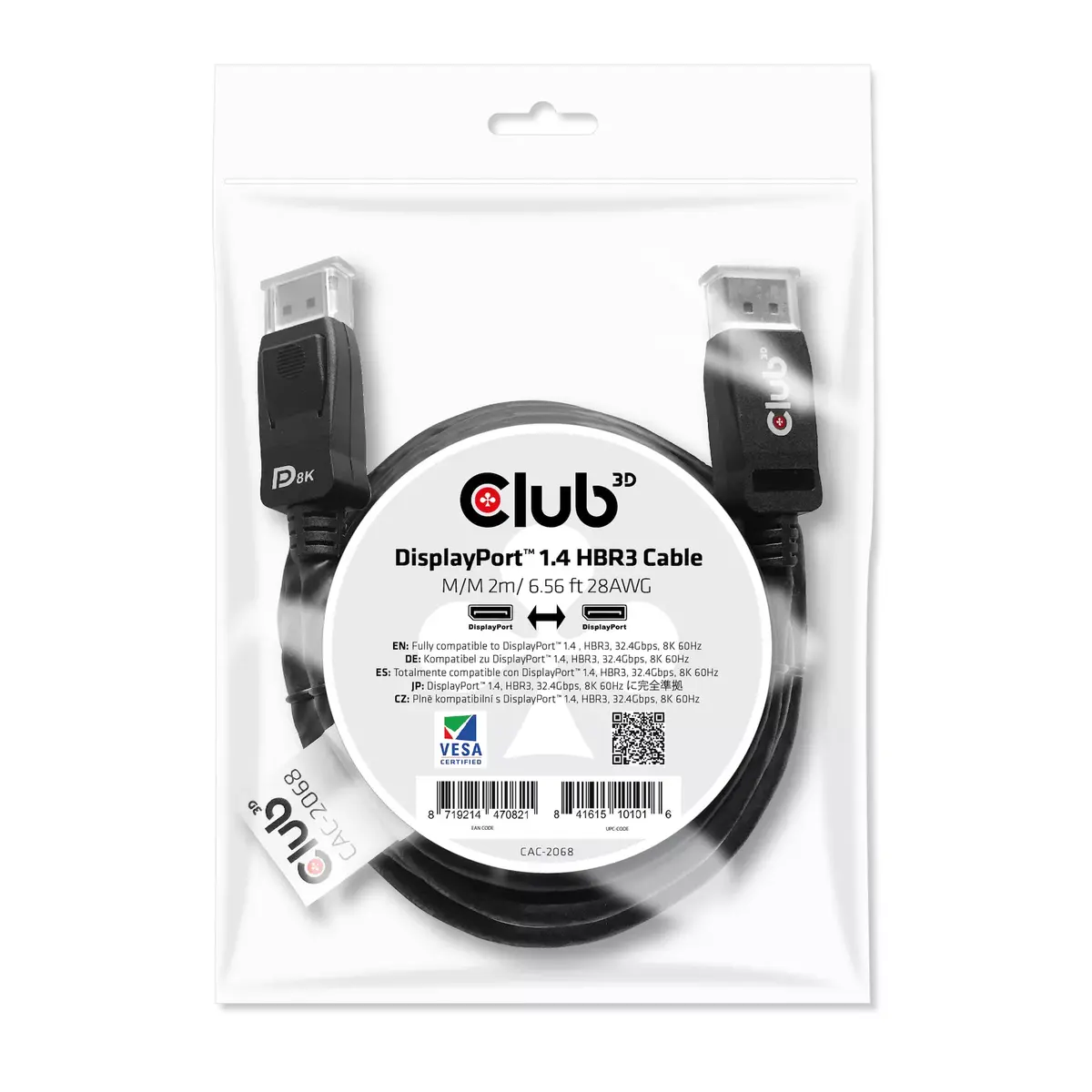 DisplayPort kabelis CLUB3D CAC-2068 Photo 2