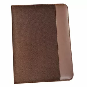 Personal organizer genie 12443 — A4 leather and nylon portfolio, 250×30×330 mm, brown