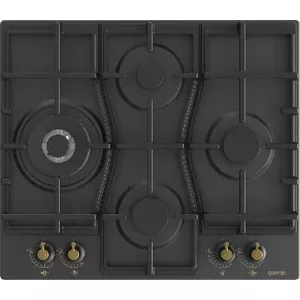 Gorenje GW6D42CLB Iebūvējamā gāzes plīts 4 zonas ar rotācijas vadību