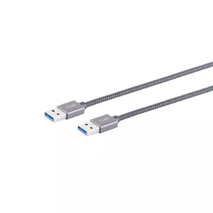 USB cable S/CONN 13-37150 USB 3.2 Gen 2 1.5 m Grey
