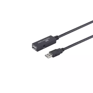 USB cable S/CONN 13-29055 USB 2.0 5 m Black