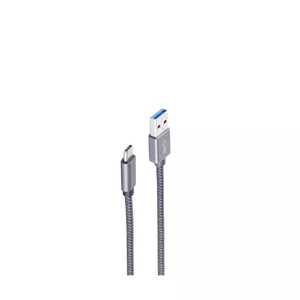 USB cable ShiverPeaks BS13-38020 1m USB A USB C Grey
