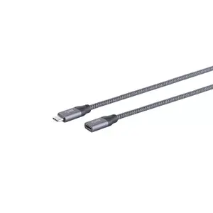 USB Cable S/CONN 13-46150 USB 3.2 Gen 2x2 1.5m Black