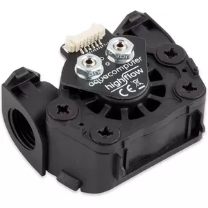 Flow sensor Aqua-Computer Flow sensor high flow LT G1/4 — black, G1/4 connection, 51×42×30 mm