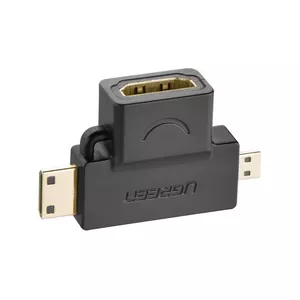 Ugreen 20144 гендерный адаптер HDMI Mini-HDMI + Micro-HDMI Черный, Золото