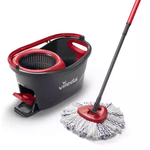 Mopping system bucket VILEDA 167751 — single-tank microfiber mop set, black, handle, standby function