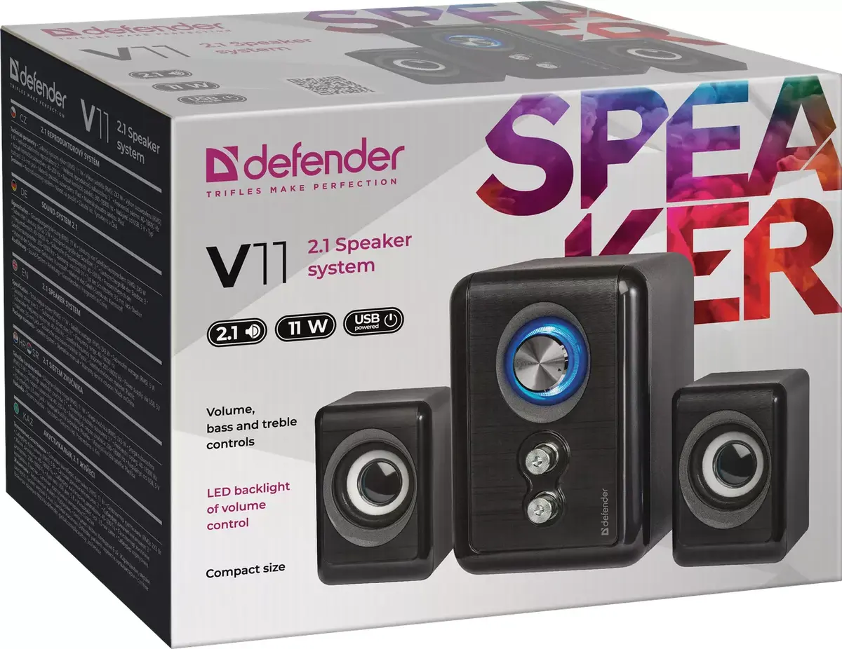 DEFENDER V11 11 W wired 2.1 desktop loudspeaker Photo 3