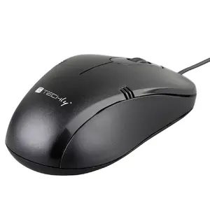 Vadāta biroja pele TECHLY IM 902-UBK — optiskā 1000 DPI, USB Type-A, 3 pogas, ritenis (melna)