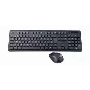 Клавиатура Gembird KBS-WCH-03 Мышь в комплекте Универсальная RF Беспроводная USB QWERTY Черная