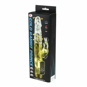 BAILE Rabbit Toy D-199977 Gold Prince — silikona personīgais masieris ar diviem motoriem