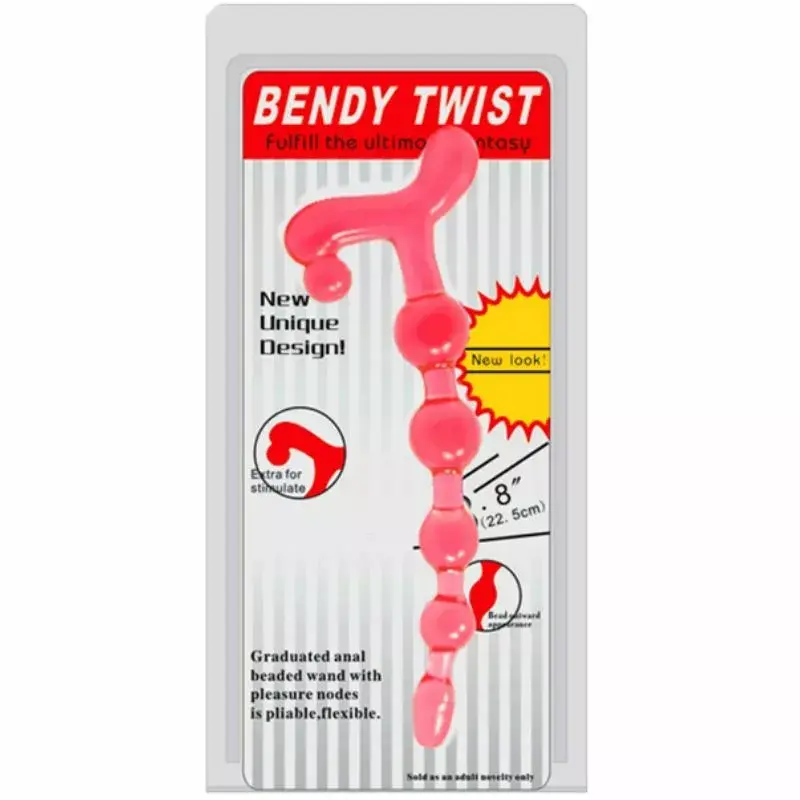 Анальные бусы BAILE BENDY TWIST RED Photo 4