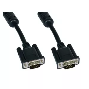 Cables Direct 1m SVGA VGA кабель VGA (D-Sub) Черный, Серебристый