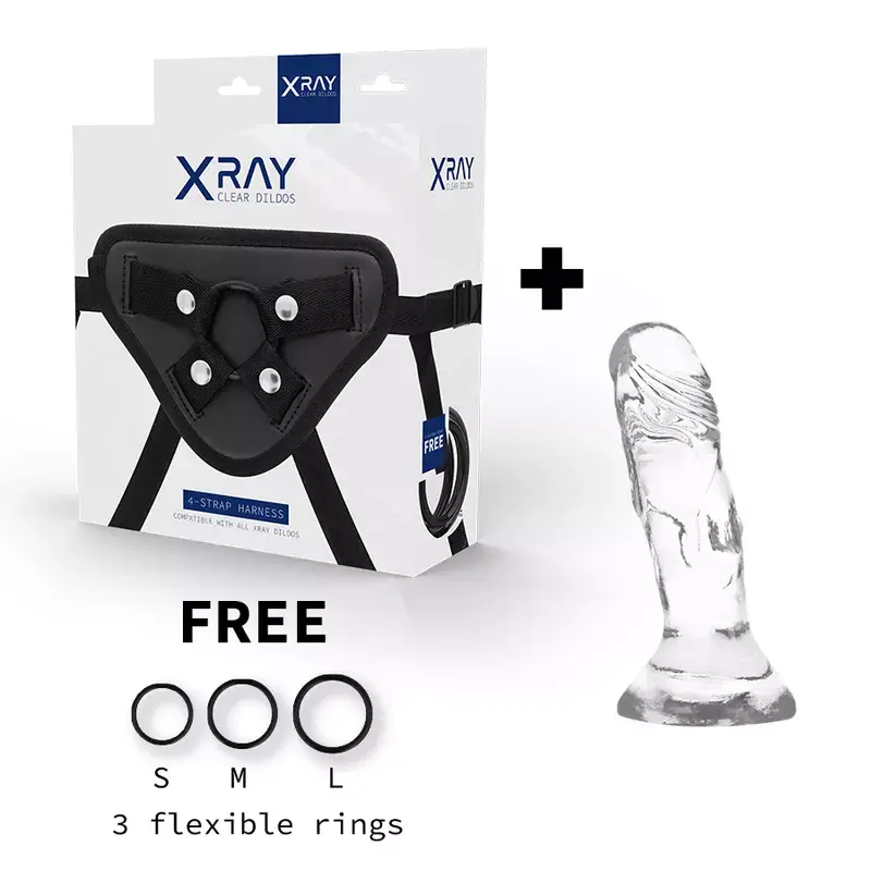 Страпон x ray XRAY HARNESS + CLEAR COCK Photo 2