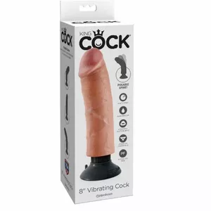 Dildo King Cock Vibrating Cock 20.32 cm – flesh-like material, vibrating