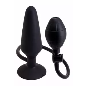 Anal Plug Seven Creations Inflatable Silicone Black