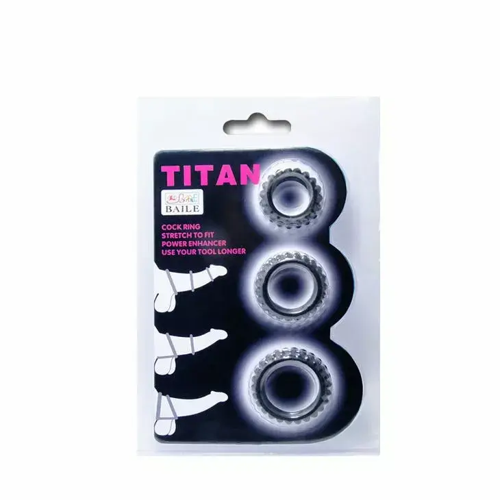 Набор эрекционных колец BAILE TITAN 3 шт Photo 5