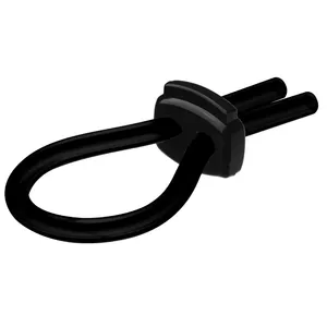 Силиконовое кольцо POTENZDUO POTENZDUO M Black — силиконовое эрекционное кольцо регулируемое