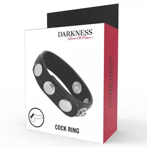 Кольцо для эрекции DARKNESS D-221246 — кожаное кольцо для эрекции, модель D-221246