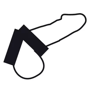 Ring DARKNESS D-221252 Double Flexible – double penis ring, flexible silicone construction