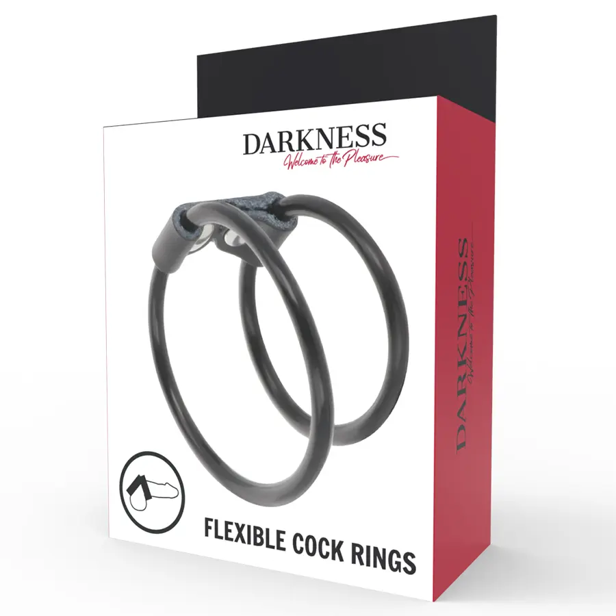 Penis Ring DARKNESS D-221252 Double Flexible Photo 4