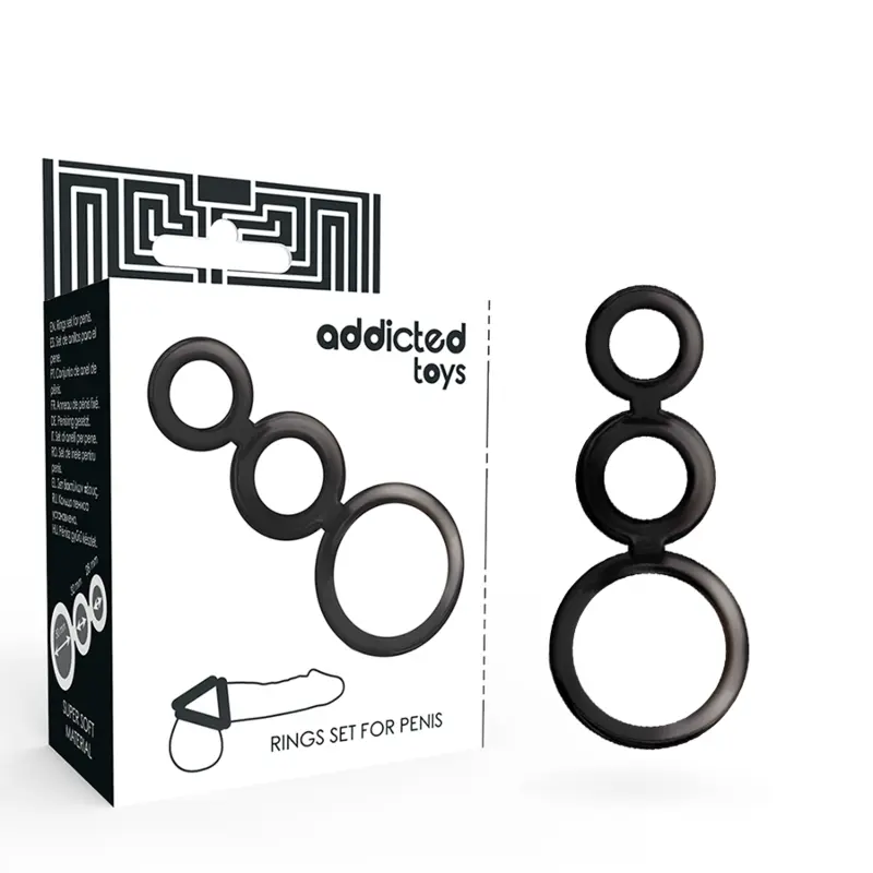 Dzimumlocekļa gredzenu komplekts Addicted Toys D-222065