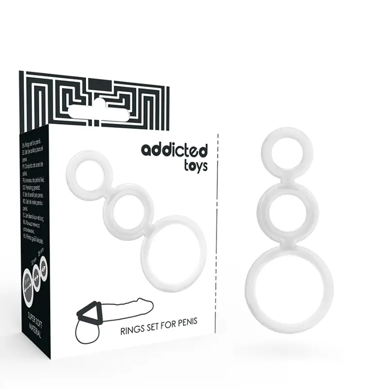 Gredzenu komplekts addicted toys D-222066 caurspīdīgs