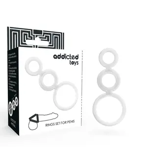 Набор эрекционных колец addicted toys D-222066 прозрачный – набор для пениса, компактный размер