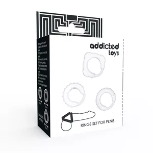 ADDICTED TOYS  C-RING SET CLEAR