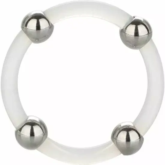california exotics Силиконовое кольцо STEEL BEADED L Photo 1