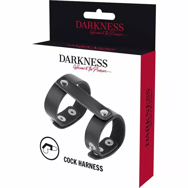 Кожаное кольцо для пениса и яичек DARKNESS D-226731 Photo 3