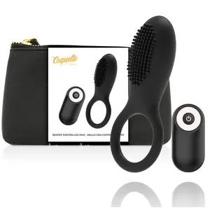 Cock ring COQUETTE Coquette Chic Desire Remote Control Rechargeable Black Gold