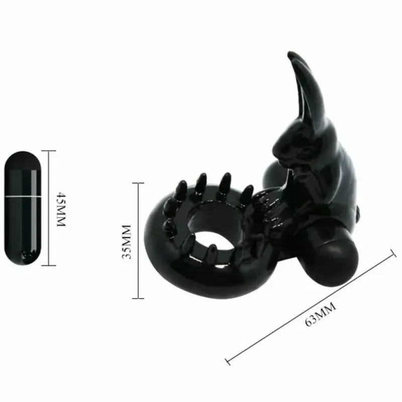 Penis Extension BAILE Sweet Ring with Rabbit D-219318 Photo 6