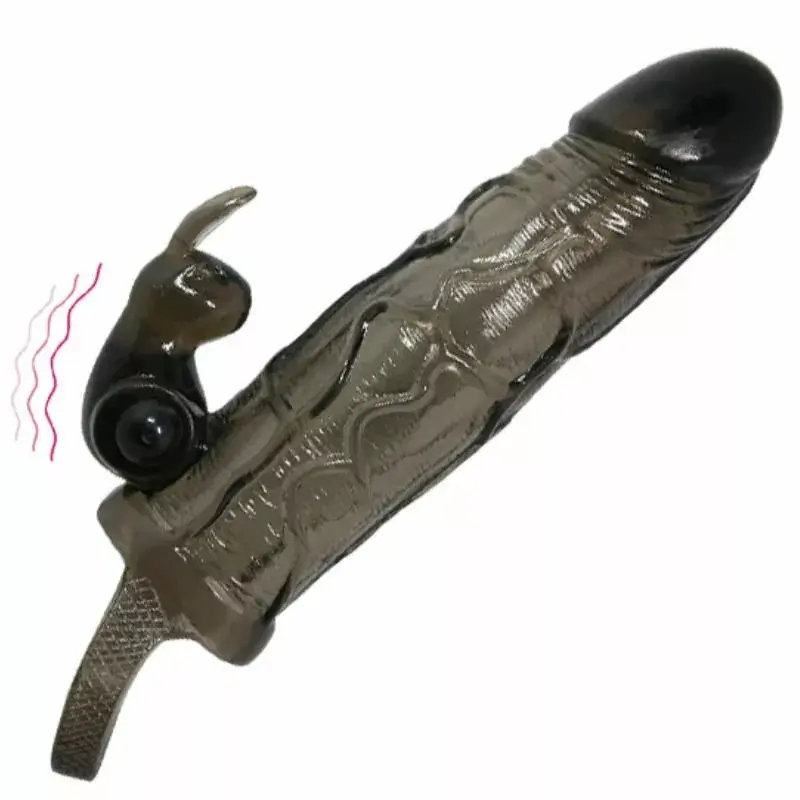 Penisa stiprinājums BAILE BRAVE MAN PENIS COVER WITH RABBIT BLACK Photo 2