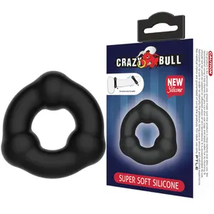 Силиконовое кольцо Crazy Bull D-218745 Super Soft с нодулами — растяжимое мягкое кольцо для интимного использования