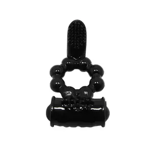 Penis extension BAILE Sweet Ring with double stimulator D-219321, body-safe material, snug fit