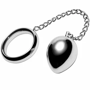 Cock ring metal hard D-205356 45mm with chain and metal ball