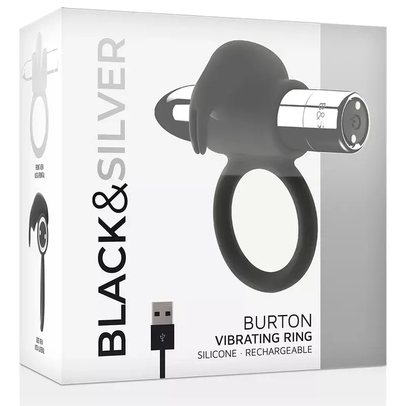 black&silver Burton Uzlādējams vibrējošs gredzens D-226978 Photo 2