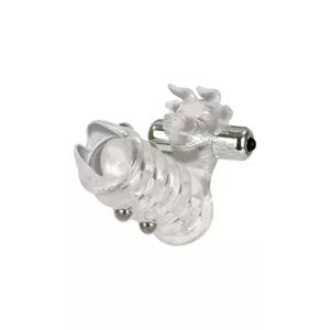 Насадка для пениса California Exotics El Toro Enhancer с бусинами D-223296 — эластичная, безопасный материал, лёгкая очистка