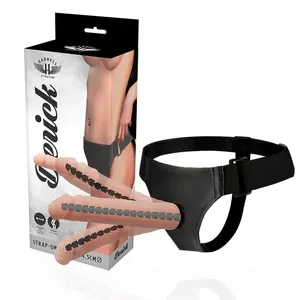 Strap-On Harness Attraction Derick Articulable Flesh 22.5 cm 4.5 cm