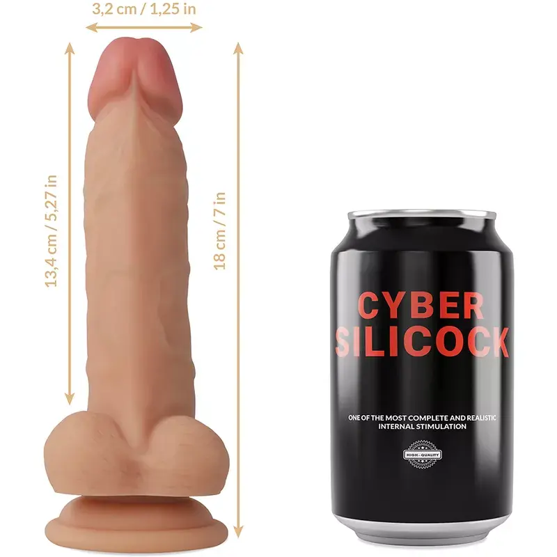 Страпон cyber silicock Silicock 18 см жидкий силикон Photo 6