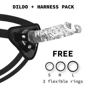 Strap-on harness x ray with clear cock 21 cm × 4 cm