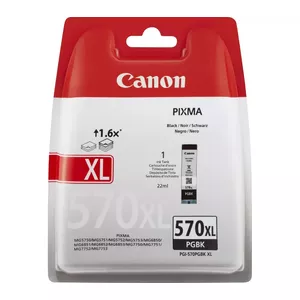 Ink cartridge Canon PGI-570PGBK XL — Original High (XL) Yield Black, 22 ml pigment ink, 500 pages