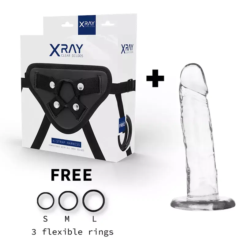 Страпон x ray XRAY HARNESS + CLEAR COCK 18×4 см Photo 2