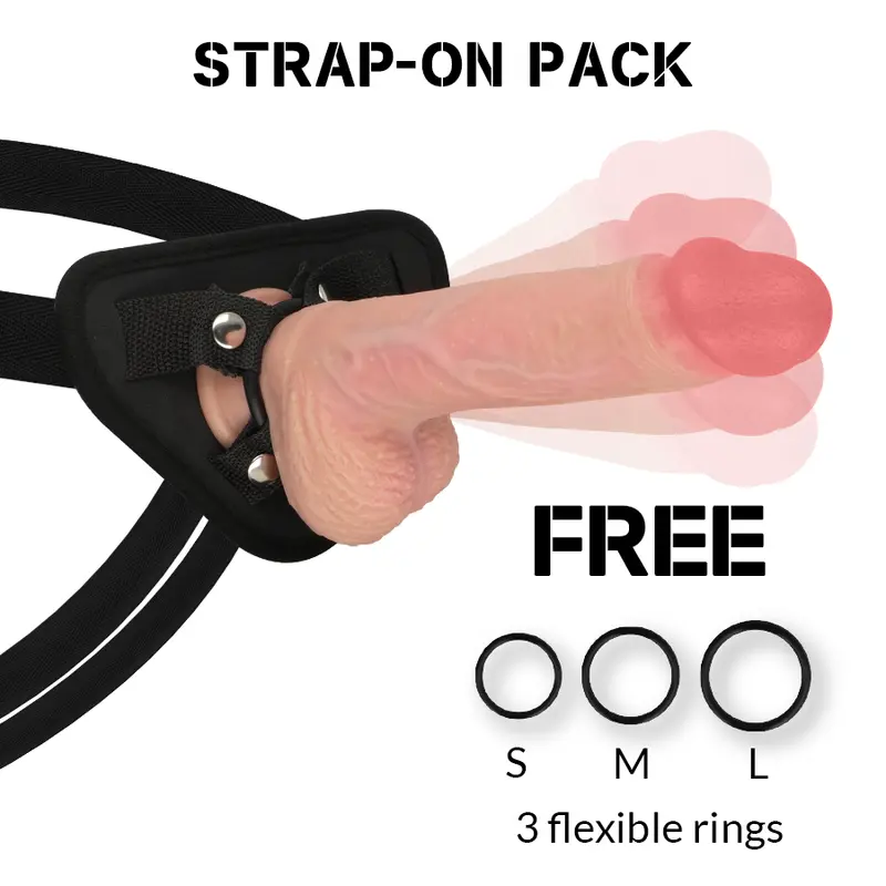 Strap-On rock army silikona melns —