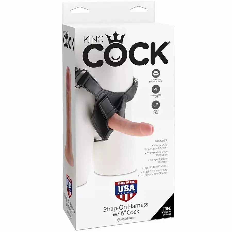 Страп‑он King Cock 15,20 см силикон — чёрный Photo 2