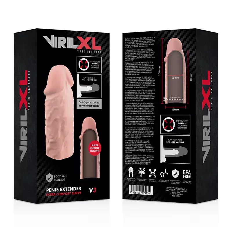 Penis Extension VIRILXL LIQUID SILICONE V3 NATURAL Photo 4