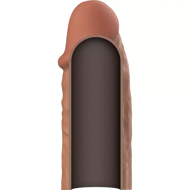 Насадка на пенис VIRILXL LIQUID SILICONE V3 BROWN Photo 3